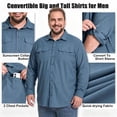 thumbnail image 3 of liyiyiyia Big and Tall Button Shirt for Men Casual Summer Work Shirts Lightweight Quick Dry Outdoor Tops 2XL-6XL, 3 of 7