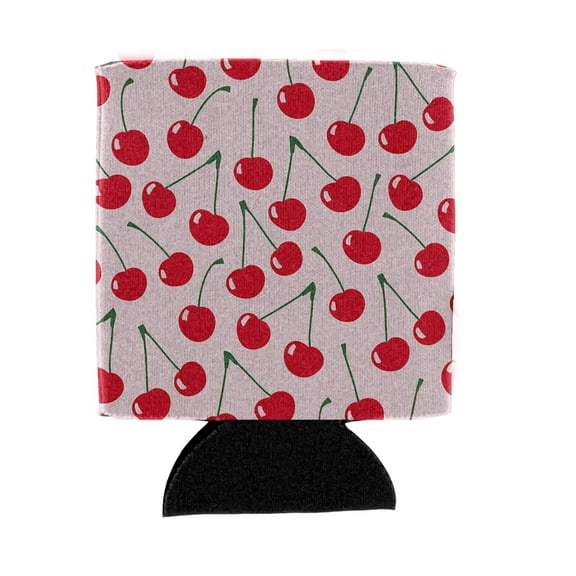 Carolines Treasures BB5139CC Cherries on Pink Can or Bottle Hugger Can Hugger multicolor