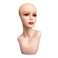 thumbnail image 4 of HILABEE Female Mannequin Head Makeup Smooth Multifunctional for Jewelry Headwear Skin Color, 4 of 9
