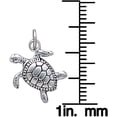 thumbnail image 2 of Jewelry Trends Sterling Silver Turtle Charm Pendant on 18 Inch Box Chain Necklace, 2 of 4
