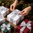 thumbnail image 4 of Silver Glitter Wired Ribbon,Silver with Metallic Edge,Christmas Ribbon for Wreath, ChritmasTree Decoration, Gift Wrapping,Home Decor, 1.5 Inch x 10 Yards, 4 of 7