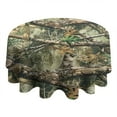 thumbnail image 4 of Forest Camo Branches Leaves Pattern Round Tablecloth 60"x60",Wrinkle Wipeable Table Cloth for Kitchen Dining Room Picnic Patio Party, 4 of 6
