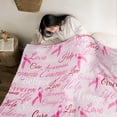 thumbnail image 5 of Breast Cancer Blanket Pink Ribbon Throw Blankets Soft Flannel Breast Cancer Awareness Blankets and Throws Breast Cancer Survivor Gifts for Women, 5 of 5