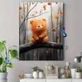thumbnail image 4 of Qisvanset 12x16 Inch Fishing Bear Canvas Wall Art, Bright Cartoon Illustration Art Kids Bedroom Wall Decor, 4 of 8