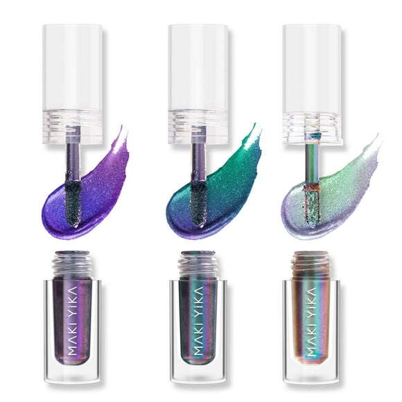 Set de sombras de ojos con purpurina MAKI YIKA, multicolor, de larga duración