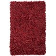 thumbnail image 2 of Safavieh Leather Shag Collection LSG601D Hand-Knotted Modern Leather Area Rug, 4' x 6', Red, 2 of 5