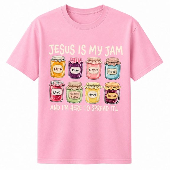 Veylor Haus Jesus Is My Jam Christian Graphic, Unisex Faith Tee