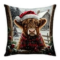 thumbnail image 3 of Xuniizn Christmas Pillow Covers 18x18 inch Xmas Decorations Soft Plush Faux Fur Wool Christmas Throw Pillow Cases Winter Holiday Decor for Sofa Living Room, 3 of 7