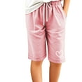 thumbnail image 5 of Cowsor Girl's Knee-Length Bermuda Casual Shorts with Elastic Waist Drawstring, 5 of 5