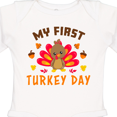 thumbnail image 4 of Inktastic My First Turkey Day with Turkey and Leaves Boys or Girls Long Sleeve Baby Bodysuit, 4 of 5