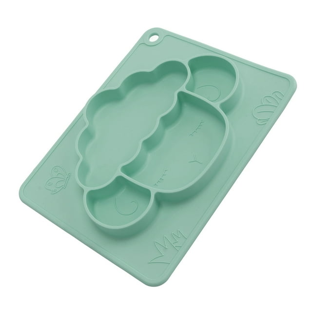 Assiette Compartimentée à Succion pour Bébé Assiettes pour Tout-Petit en Forme d'Animal Mignon Assiettes de Souper Portatives pour Tout-Petit Autonome en Silicone Napperon Compartimenté Compatible Lave-Vaisselle