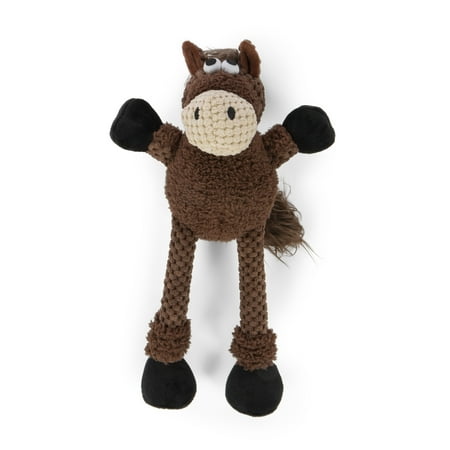 UPC: 0786306735319 | goDog Checkers Squeaky Plush Dog Toy  Chew Guard Technology  Skinny Horse  Large