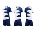 thumbnail image 4 of Boys Summer Outfit Ndbuld Children's Short Sleeve Top With Elastic Waist Shorts Sportswear And Soccer Set For Middle And Big Kids Navy M, 4 of 8