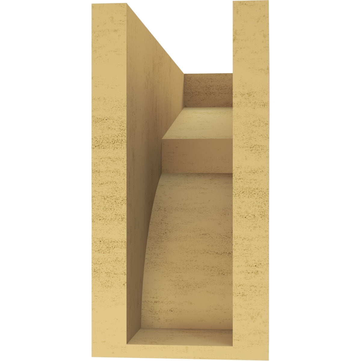 5"W x 15"D x 10"H Classic Monterey Rough Cedar Woodgrain TimberThane Corbel, Primed Tan