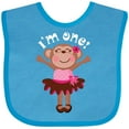 thumbnail image 3 of Inktastic Monkey 1st Birthday 1 Year Old Girl Girls Baby Bib, 3 of 4