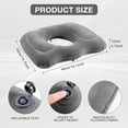 thumbnail image 3 of Cojín de asiento inflable 18.1'' x 15.7'' x 4.7'' Almohada de donut de elevación portátil Almohada de hemorroides ajustable en altura para el dolor de espalda del coxis Dolor de cama, gris, 3 of 5