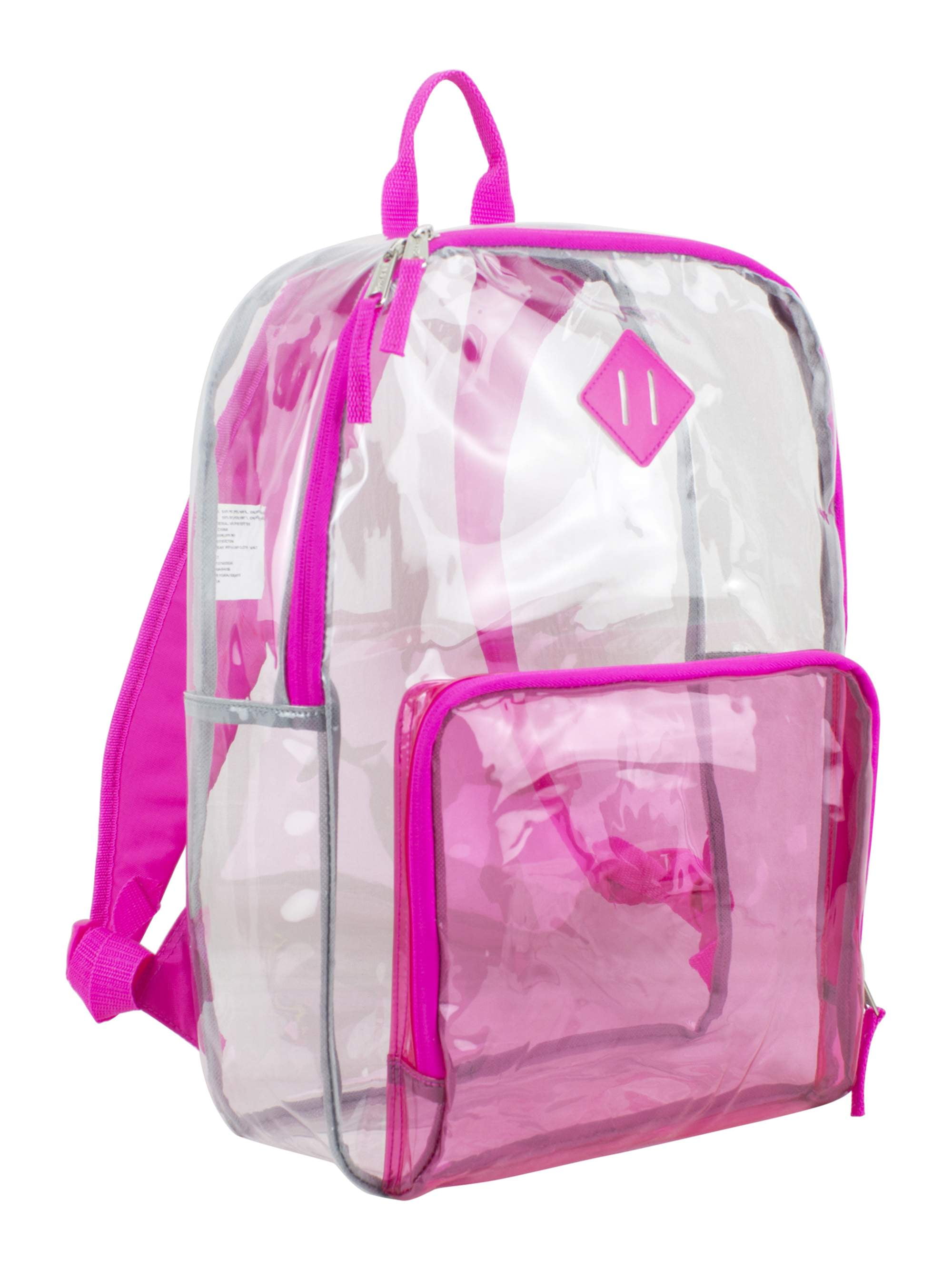 Eastsport Multi-Purpose Clear Unisex Backpack with Front Pocket ...