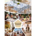 thumbnail image 6 of Blue Spring Floral Tablecloth Rectangle Table Cloths 54x108, Waterproof Tablecloth Outdoor Table Cloth, Flowers Leaves Pastoral Botanical Washable Table Cover for Kitchen Dinning Party, 6 of 8