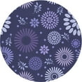 thumbnail image 1 of Ahgly Company Machine Washable Indoor Round Transitional Medium Slate Blue Area Rugs, 6' Round, 1 of 7