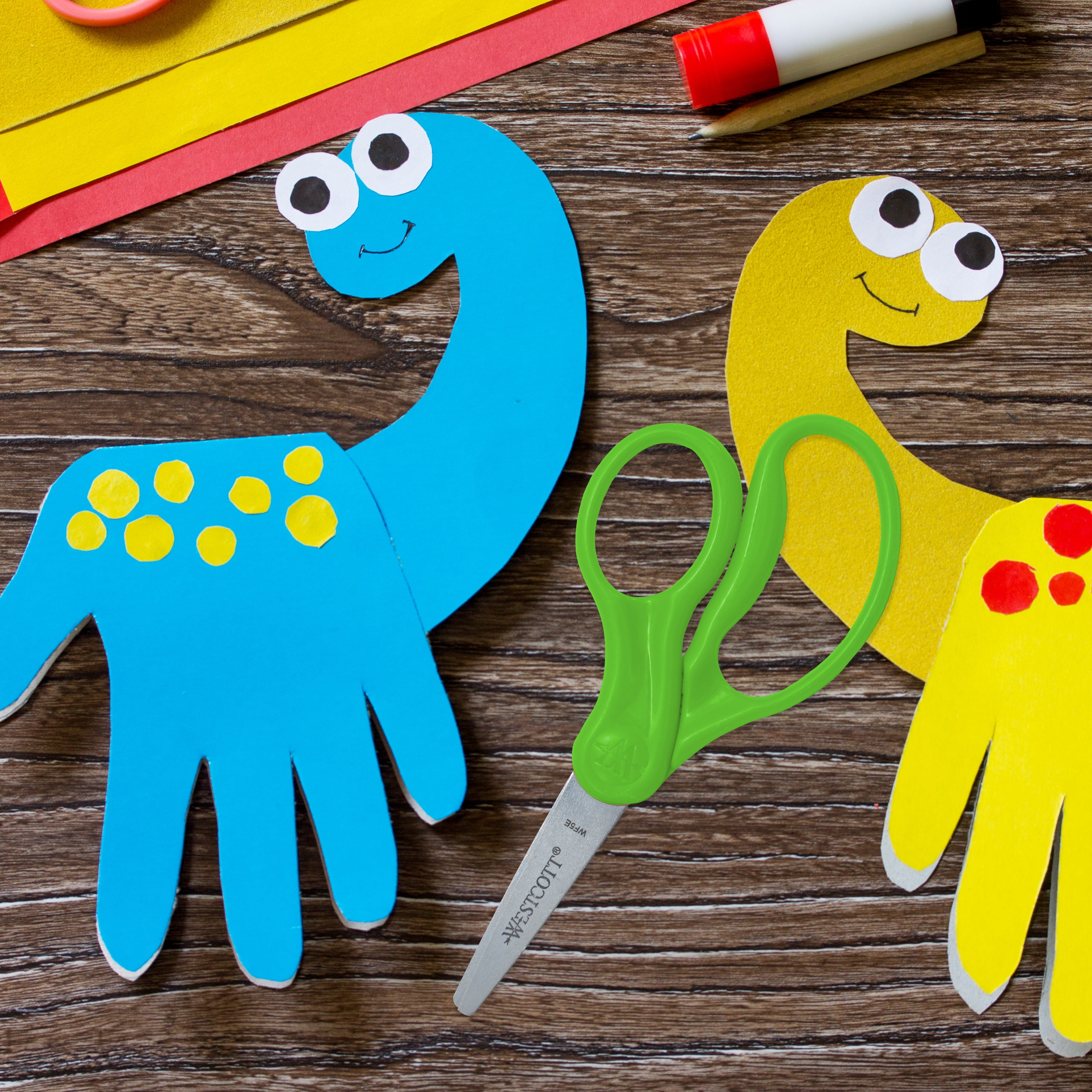 Westcott® Hard Handle Kids Value Scissors, 5, Pointed, Assorted Colors,  Pack Of 2 - Zerbee