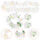 thumbnail image 2 of 4 piezas de tocado hawaiano grueso con flores artificiales, collar y pulsera, guirnalda hawaiana, decoración elegante para fiestas tropicales en la playa (blanco), 2 of 5