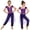 Purple, variant on Arabian Princess Jumpsuit for Girls Gymnastics Performance Belly Dance Wear Blue 8