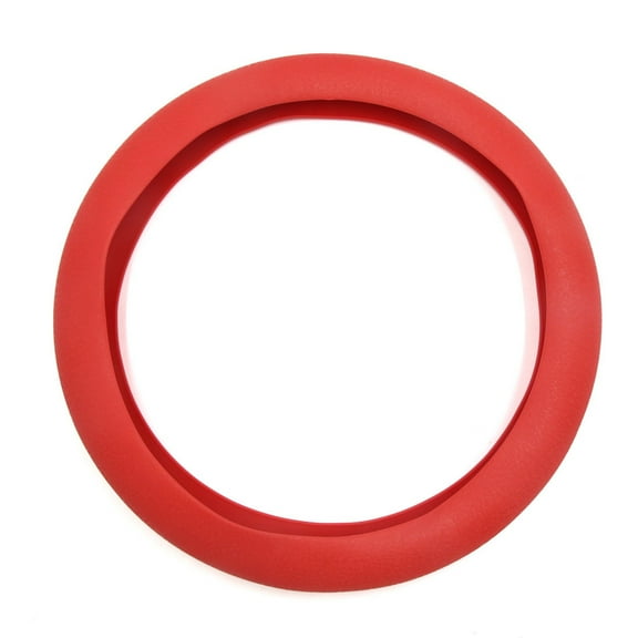 Unique Bargains 32cm Outer Dia. Car Rubber Antislip Comfortable Steering Wheel Cover Red
