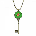 thumbnail image 1 of Flowers Tropical Colored Holi Key Necklace Pendant Tray Embellished Chain, 1 of 3