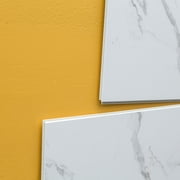 Palisade 23.2in x 11.1in Vinyl Wall Tile Shower Kit in Carrara Marble