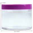 thumbnail image 3 of 120G/120ML 4 Oz High Quality Plastic Cosmetic Sample Jars with Purple Lids, 3 of 3