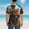 thumbnail image 5 of Haiem Western Guitar Cowboy Printed Hawaiian Shirt for Men - Men’s Casual Beach Summer Shirts - Stretch Fabric with Modern Fit-Medium, 5 of 7