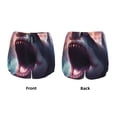 thumbnail image 5 of Lsque Dramatic Shark Attack Printed Women's Running Shorts with Liner Pockets,Elastic Quick Dry Workout Athletic Gym Yoga Shorts,Womens High Waist Shorts-XX-Large, 5 of 9