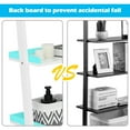 thumbnail image 5 of Giantex Ladder Shelf 5-Tier Wall-Leaning Bookshelf Ladder Bookcase, Simple Modern Wood Storage Display Shelf for Home, White, 5 of 5