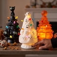 thumbnail image 4 of Yashow Elite Halloween Decoration Ornament, Light Up Black Cat Resin Tree Table Centerpieces, 9.83 Inch Spooky Home Decor Accessories for Desk, Mantel, and Shelf Display, 4 of 7