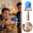 thumbnail image 2 of Kendama de madera, juego tradicional japonés de habilidad para niños y adultos, para entrenar la coordinación mano-ojo, 2 of 4