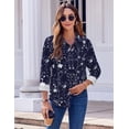 thumbnail image 5 of Zeagoo Button Down Shirts for Women Business Casual Printed Dressy Tops Long Sleeve Work Blouses Spring Shirts, 5 of 6