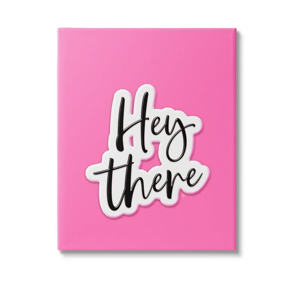 Stupell Industries Bold Hey There Beauty & Fashion Painting Gallery Wrapped Canvas Art Print Wall Art, 16 x 20
