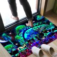 thumbnail image 5 of Neon Mushroom Plush Flannel Bath Rug 16x24 Inches, Quick Dry Absorbent Non Slip Mat for Bathroom Sink Tub, 5 of 8