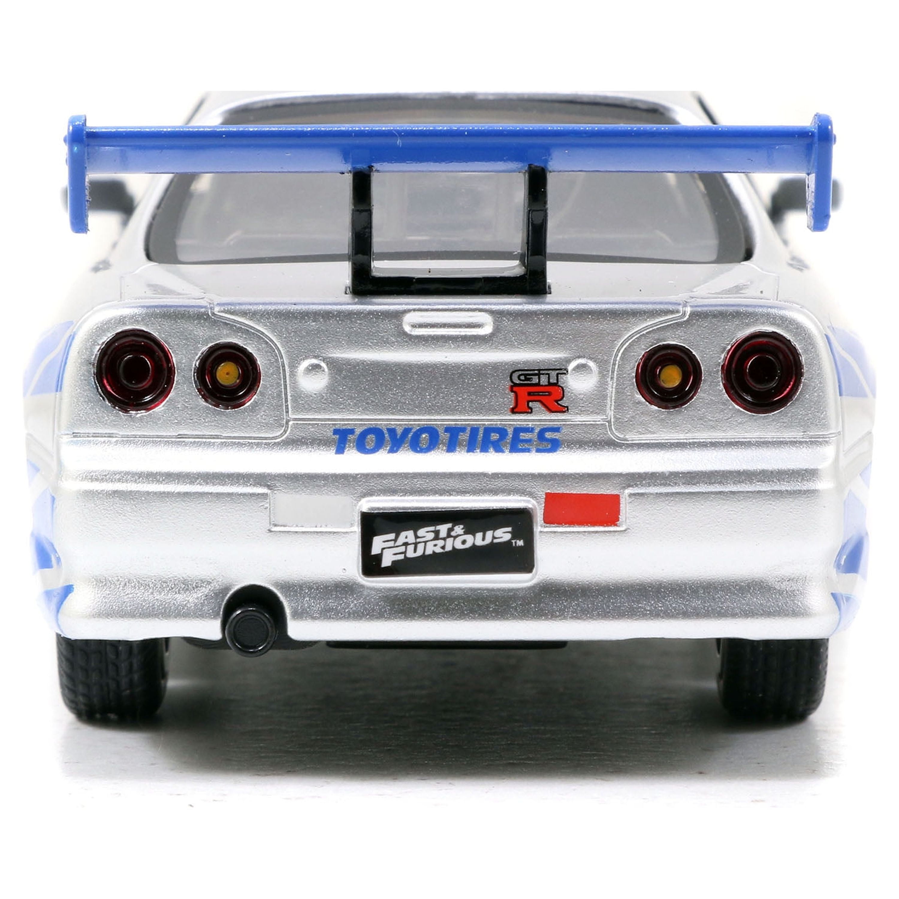 Brian\'s Nissan GTR Skyline R34 Silver/Blue \Fast & Furious