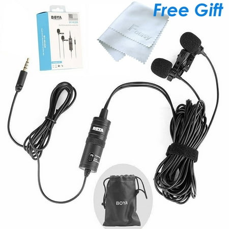 Boya BY-M1DM Dual-Head Lavalier Microphone Lapel Clip-on Microphone  Omnidirectional Electret Condenser Mic  TRRS 3.5mm Jack  EXTREME-LONG Cable  for Smartphones  DSLR  Camcorders price history on PriceWatchPro