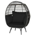 thumbnail image 2 of Costway Patio Oversized Rattan Wicker Egg Chair Lounge Basket 4 Cushion Indoor & Outdoor, 2 of 9