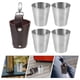 thumbnail image 5 of BRIGHTFUFU 1 Juego de tazas para beber de acero inoxidable, tazas portátiles para Picnic, copas para vino blanco, vasos de cerveza con manga, 5 of 7