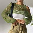 thumbnail image 5 of Womens Swimsuit Coverups Hollow Out Summer Cropped Top Summer Clothes for Women, 5 of 6