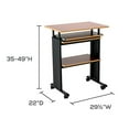 thumbnail image 2 of Safco Products Muv Bureau Debout 35-49 Po H, Hauteur Réglable, Poste de Travail Informatique avec Tablette pour Clavier, Chêne Moyen (SAF1929MO), 2 of 4