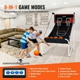 thumbnail image 4 of VEVOR Foldable Basketball Arcade Game, 2 Player Indoor Basketball Game, Home Dual Shot Sport with 5 Balls, 8 Game Modes, Electronic Scoreboard, and Inflation Pump, 4 of 9