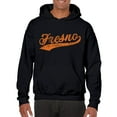 thumbnail image 5 of UGP Campus Apparel Fresno Baseball Script - Hometown Pride, Pitcher Hoodie - Large - Black, 5 of 6