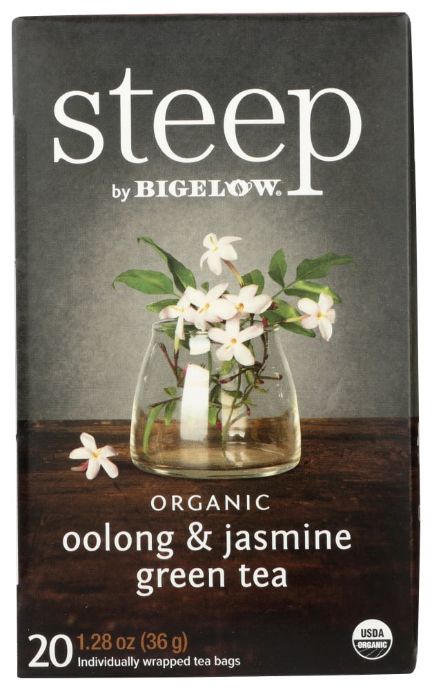 Steep By Bigelow Organic Oolong & Jasmine Green Tea, Tea Bags, 20 Count