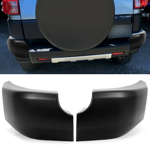 CCPAO Compatible with Toyota FJ Cruiser 07-14 Pair Rear Corner Bumper End Cap Pad LH & RH Black
