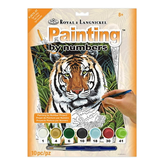 Royal & Langnickel Small Paint By Number Kit 8.75"X11.75"-Tiger In Hiding