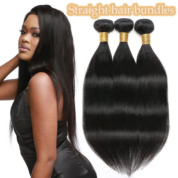 Benehair Malaysian Human Hair Extensions Weave Weft 1/3/4 Bundles Soft Straight/Body Wave Hair 8"-30" US Black
